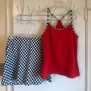 Check patterned Tennis Set